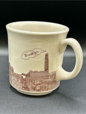 Fishs Eddy Jordan Awan Brooklyn Skyline Restaurantware Mug Cream